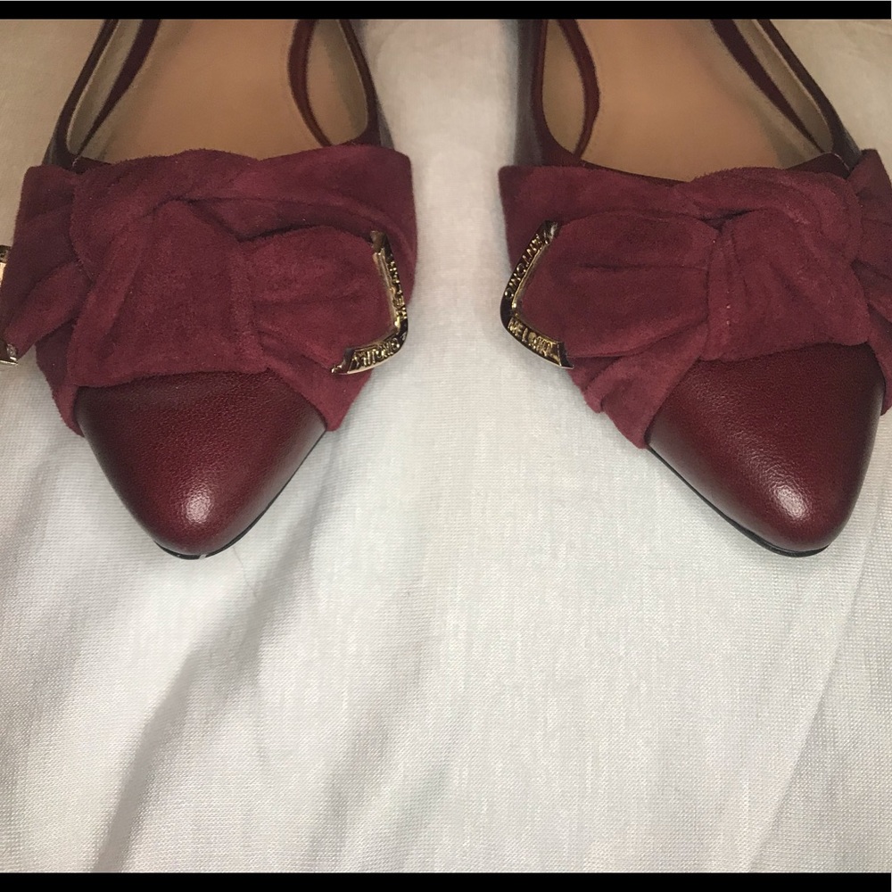 Antonio Melani Bow Wine Flat with sz 8.5 NWOT - Picture 6 of 8